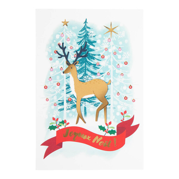 Carte De Vœux Noël Chic Renne - Draeger paris