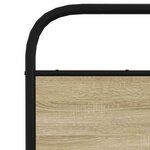 vidaXL Cadre de lit en métal sans matelas chêne sonoma 137x190 cm