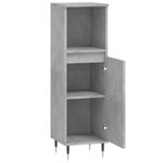 vidaXL Armoire de salle de bain gris béton 30x30x100 cm