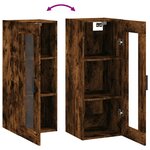 vidaXL Armoire murale chêne fumé 34 5x34x90 cm