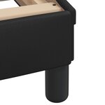 vidaXL Lit avec matelas noir 90x200 cm similicuir
