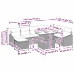vidaXL Ensemble de mobilier de jardin 9 pièces avec des coussins en polyrotin beige.