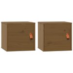 vidaXL Armoires murales 2Pièces Marron miel 31 5x30x30 cm Bois pin massif