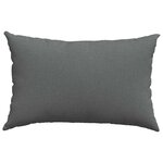vidaXL Coussins de canapé 2 Pièces Gris foncé 60 x 40 cm tissu