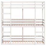 vidaXL Lit superposé triple sans matelas 90x190 cm bois de pin massif