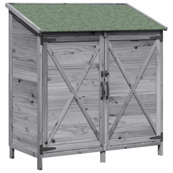 vidaXL Abri de jardin Gris 106 x 56 x 113 5 cm Bois de Sapin Massif