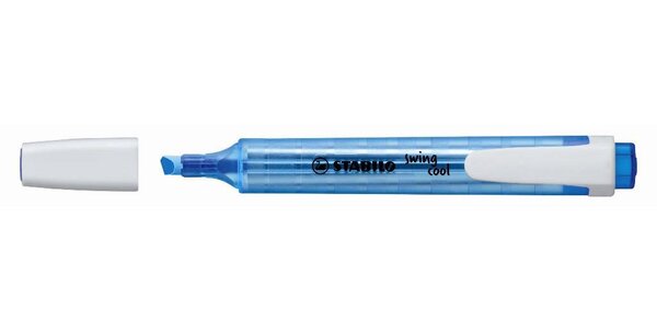 Blister de 1 Surligneur de poche SWING COOL Pte Biseautée 1 - 4 mm - bleu STABILO