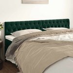 vidaXL Têtes de lit 2 Pièces Vert foncé 90x7x78/88 cm Velours