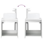 vidaXL Vanité de lavabo mural Blanc 49 5 x 44 5 x 66 cm