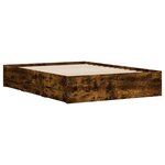 vidaXL Cadre de lit et tiroirs chêne fumé 120x190 cm bois d'ingénierie