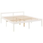 vidaXL Lit pour personne âgée sans matelas blanc 200x200cm bois massif