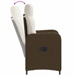vidaXL Ensemble de repas extérieur 5 Pièces Marron et crème blanche