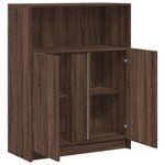 vidaXL Buffet avec LED chêne marron 77x34x100 cm bois d'ingénierie