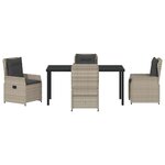 vidaXL Ensemble de salle à manger pour jardin 5 Pièces Gris clair
