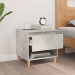 vidaXL Table de chevet Gris béton 50x46x50 cm Bois d'ingénierie