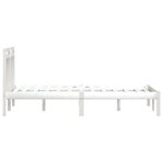 vidaXL Cadre de lit Blanc Bois de pin massif 160x200 cm