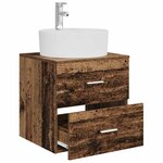vidaXL Vanité de lavabo mural Bois ancien 49 5 x 44 5 x 65 cm
