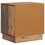 vidaXL Cabinet de chevet avec tiroir Bois ancien 43 x 34 5 x 44 5 cm