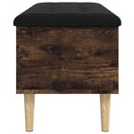 vidaXL Banc de rangement chêne fumé 102x42x46 cm bois d'ingénierie
