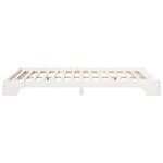vidaXL Cadre de lit surélevé avec stockage Blanc bois