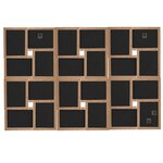 vidaXL Collage de cadres photo de photo 24x(10x15 cm) Marron clair MDF