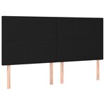vidaXL Sommier à lattes de lit avec matelas Noir 160x200 cm Tissu