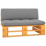 vidaXL Canapé central palette de jardin marron miel bois pin imprégné