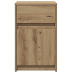 vidaXL Armoire de chevet LED chêne artisanal 38 x 34 x 61 cm