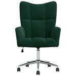 vidaXL Chaise de relaxation Vert foncé Velours