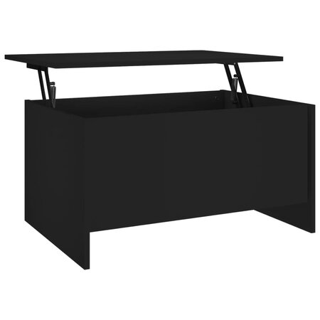 vidaXL Table basse Noir 80x55 5x41 5 cm Bois d'ingénierie