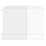 vidaXL Table basse blanc brillant 50x50x35 cm bois d'ingénierie