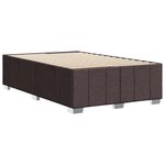 vidaXL Cadre de lit sans matelas marron foncé 120x200 cm tissu
