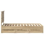 vidaXL Cadre de lit Chêne Sonoma 75 x 190 cm Bois Ingénierie