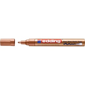 Marqueur Peinture Brillante 750 Pointe Ronde Cuivre 2-4 mm x 10 EDDING