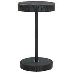 vidaXL Ensemble de bar de jardin 3 Pièces et coussins Résine tressée Noir