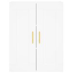 vidaXL Buffet haut Blanc 69 5x34x180 cm Bois d'ingénierie