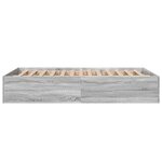 vidaXL Cadre de lit sonoma gris 120x200 cm bois d'ingénierie