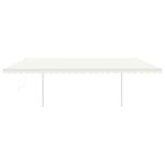 vidaXL Auvent automatique rétractable avec poteaux 6x3 5 m Crème