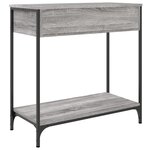 vidaXL Table console sonoma gris 75x34 5x75 cm bois d'ingénierie