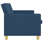 vidaXL Canapé-lit escamotable Bleu Tissu