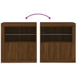 vidaXL Buffet avec lumières LED chêne marron 60 5x37x67 cm