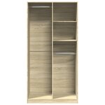 vidaXL Garde-robe Chêne sonoma 100x50x200 cm Aggloméré