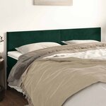 vidaXL Têtes de lit 2 Pièces Vert foncé 100x5x78/88 cm Velours