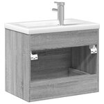 vidaXL Armoire lavabo de salle de bain avec bassin intégré sonoma gris