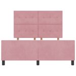 vidaXL Lit à ressorts avec tête de lit Rose 160 x 200 cm Velours