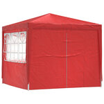 vidaXL Tente de fête Rouge 250 x 250 x 240 cm PE et acier