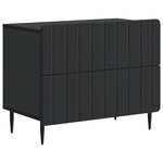 vidaXL Cabinet de chevet Noir 62 x 34 5 x 49 5 cm Bois d'ingénierie
