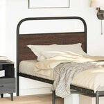 vidaXL Tête de lit chêne marron 90 cm acier et bois d'ingénierie