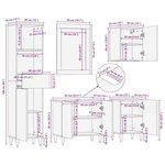 Ensemble de meubles de salle de bain 5 pièces vidaXL en bois de manguier massif