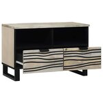 vidaXL Cabinet TV Blanc 70 x 33 x 46 cm bois de manguier massif
